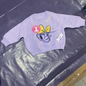 Disney Purple Sweatshirt with Character Design. Gap size 6-12m infant girl.